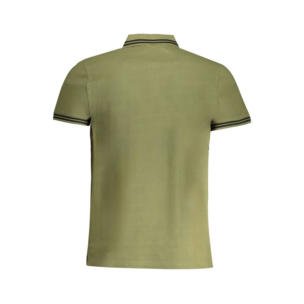 Cavalli Class Green Cotton Polo Shirt