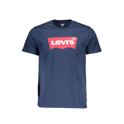 تي شيرت Levi's Classic ذو الرقبة الدائرية باللون الأزرق مع الشعار