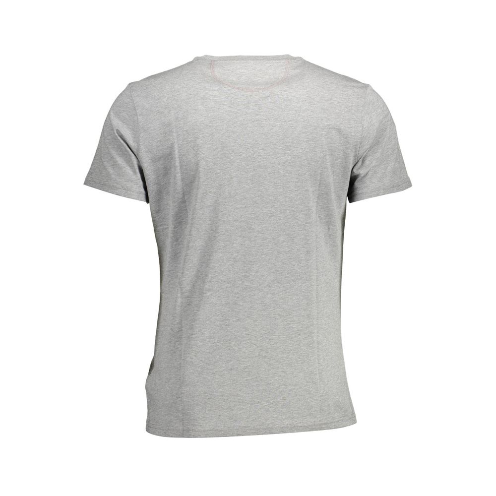 La Martina Gray Cotton Men T-Shirt