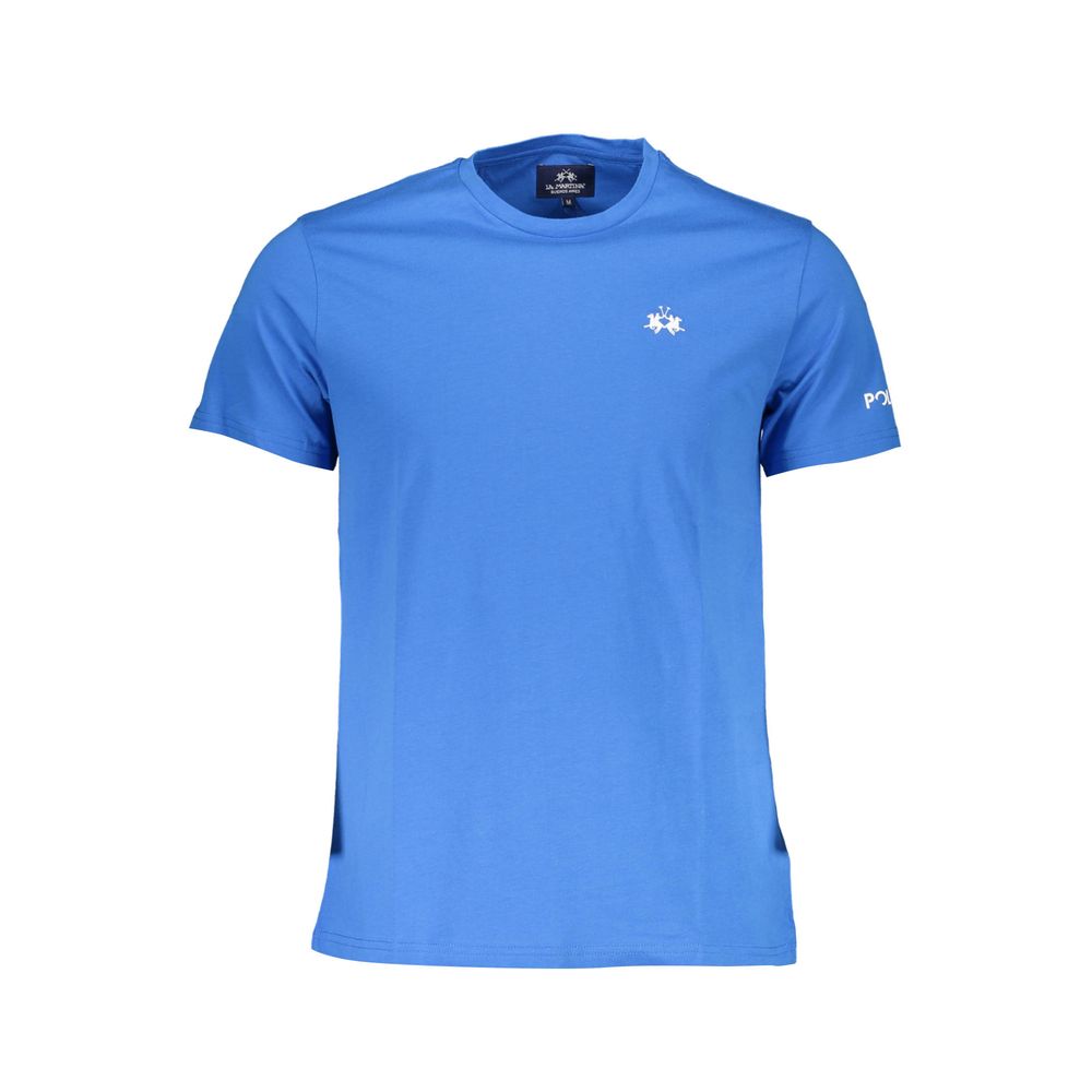 La Martina Blue Cotton Men T-Shirt