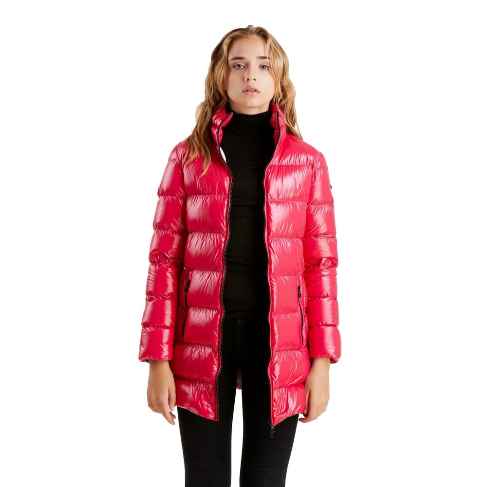 Refrigiwear Fuchsia Shimmer Long Down Jacket