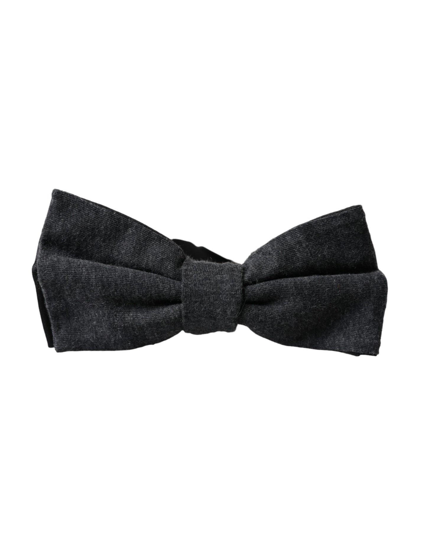 Dolce & Gabbana Dark Gray Silk Adjustable Neck Men Bow Tie