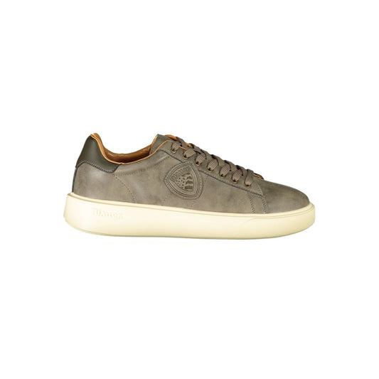 Blauer Beige Polyester Sneaker