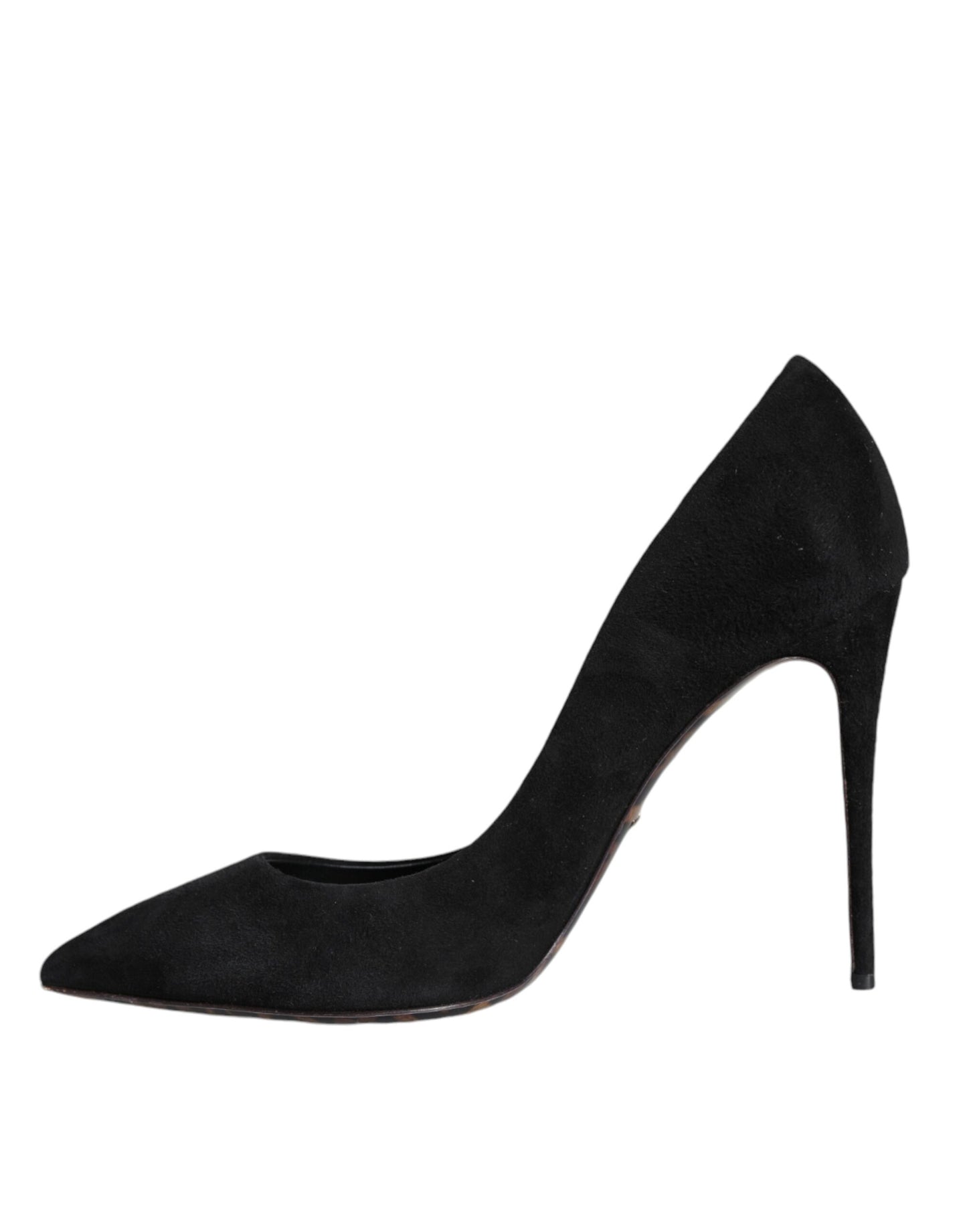 Dolce & Gabbana Black Suede Leather High Heels Pumps Shoes