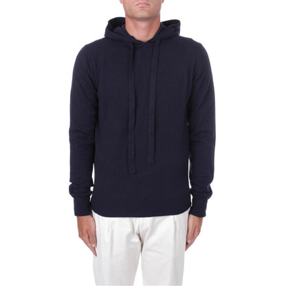Alpha Studio Blue Wool Men's Hoodie