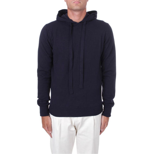 Alpha Studio Blue Wool Men's Hoodie