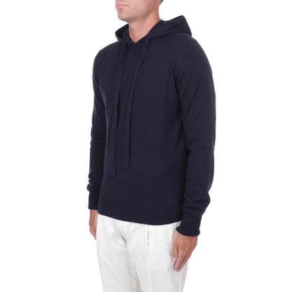 Alpha Studio Blue Wool Men's Hoodie