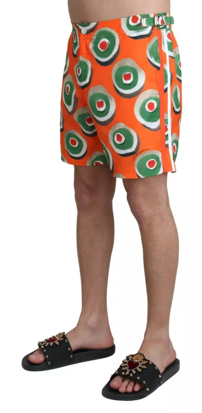 Dolce & Gabbana Orange Cupcake Beachwear Shorts Swimwear