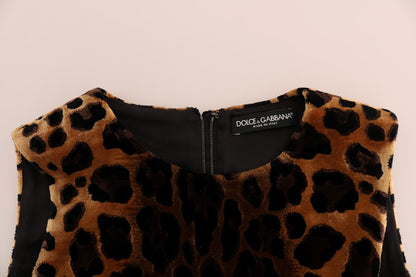 Dolce & Gabbana Sleeveless Leopard Mini Sheath Dress