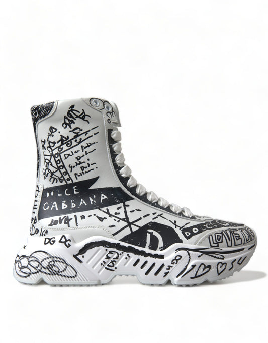 حذاء دولتشي آند غابانا دايماستر بطبعة جرافيتي متوسط ​​الأعلى