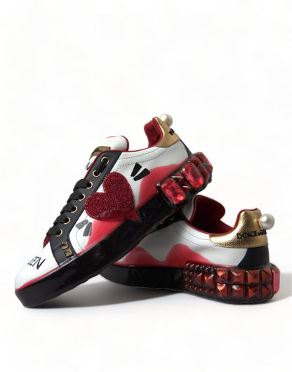 Dolce & Gabbana Elegant Portofino Crystal Sneakers
