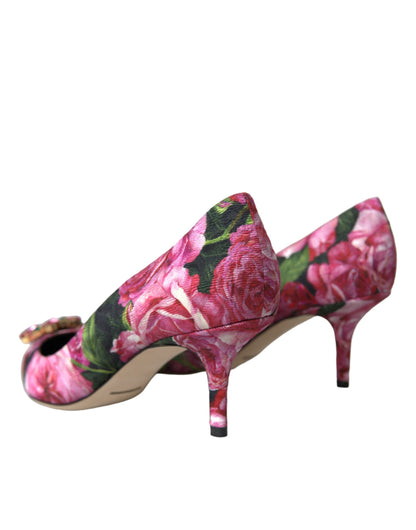 حذاء دولتشي آند غابانا ذو الكعب العالي والكريستال متعدد الألوان