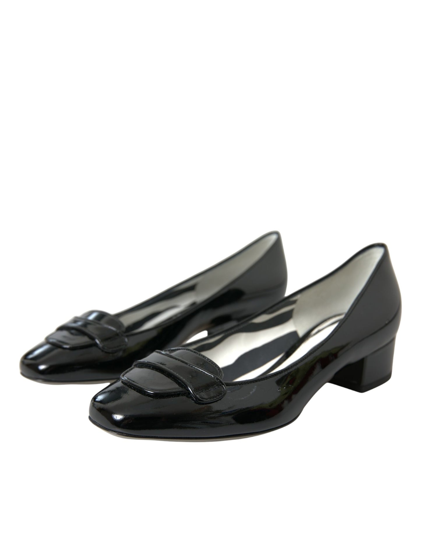 حذاء دولتشي آند غابانا ذو الكعب العالي المصنوع من الجلد باللون الأسود