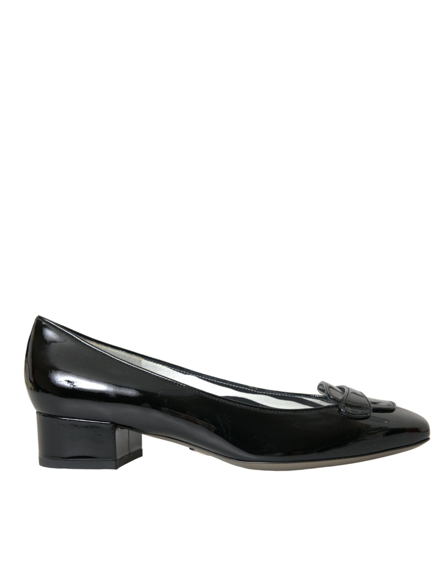 حذاء دولتشي آند غابانا ذو الكعب العالي المصنوع من الجلد باللون الأسود
