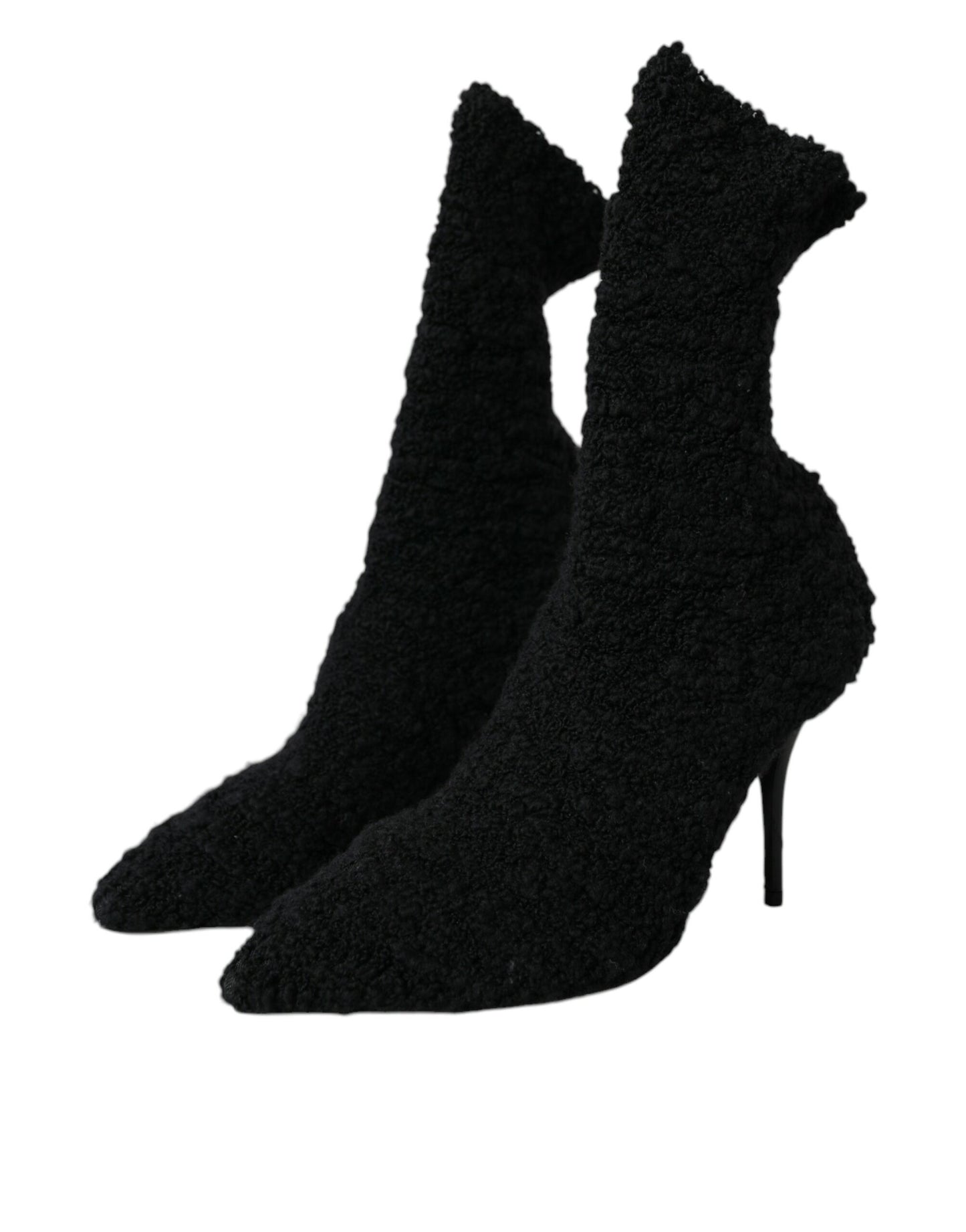 حذاء دولتشي آند غابانا بكعب عالٍ من الجلد السويدي الأسود