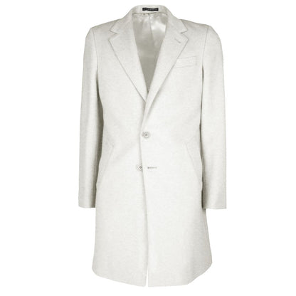 Made in Italy White Wool Vergine Jacket