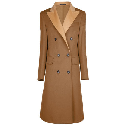 Made in Italy Brown Wool Women Coat