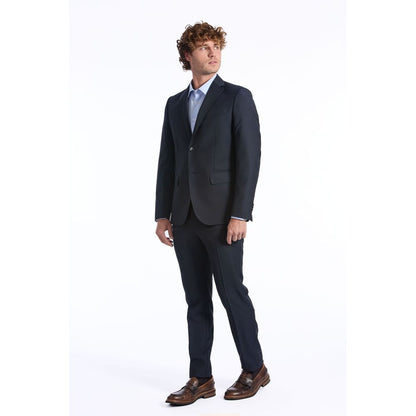 Baldinini Trend Black Wool Men Suit