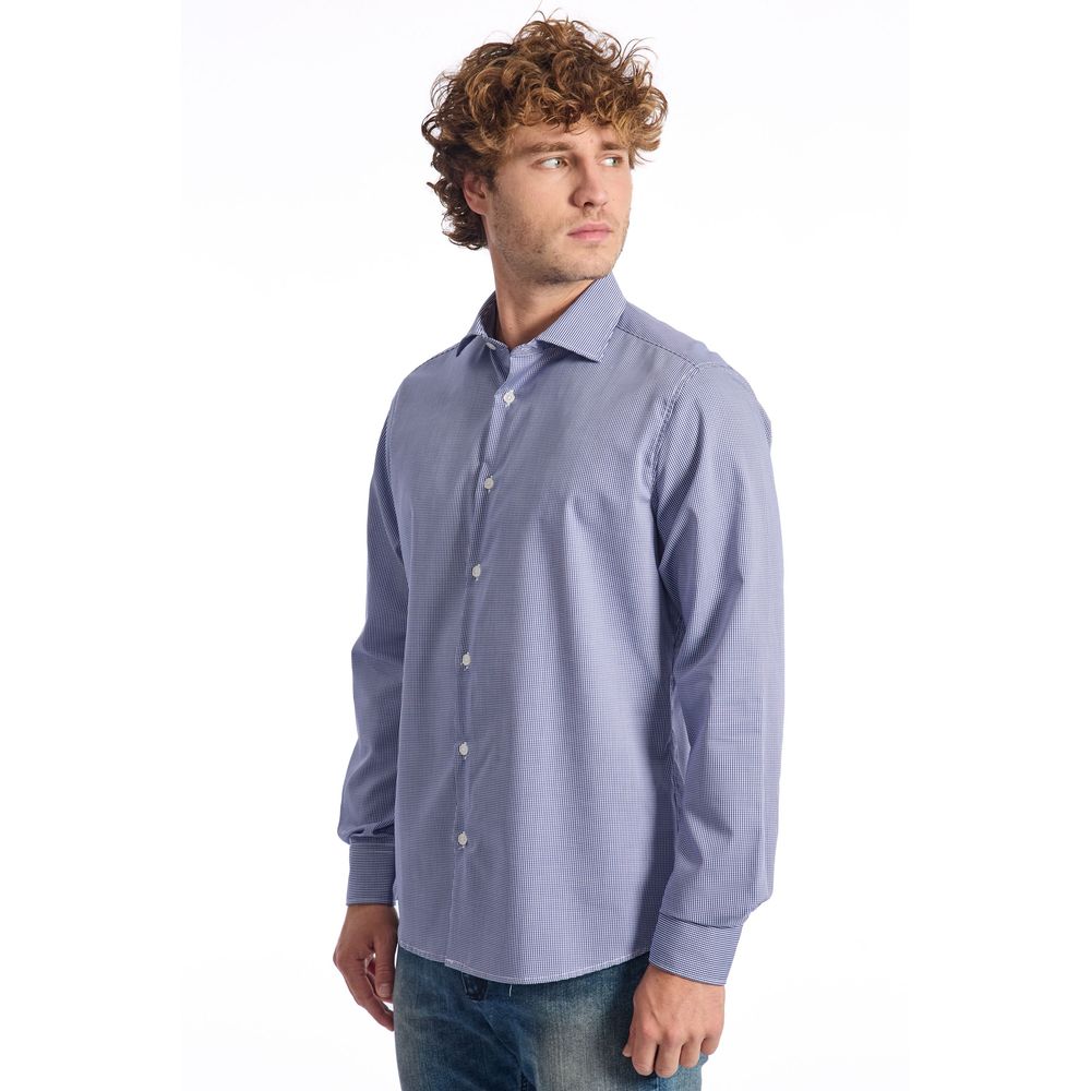 Baldinini Trend Blue Cotton Men Shirt