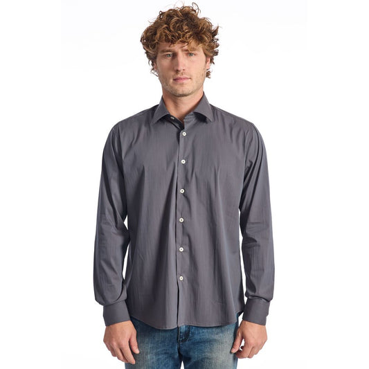 Baldinini Trend Gray Cotton Shirt