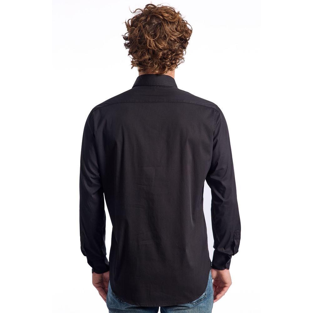 Baldinini Trend Black Cotton Men Shirt