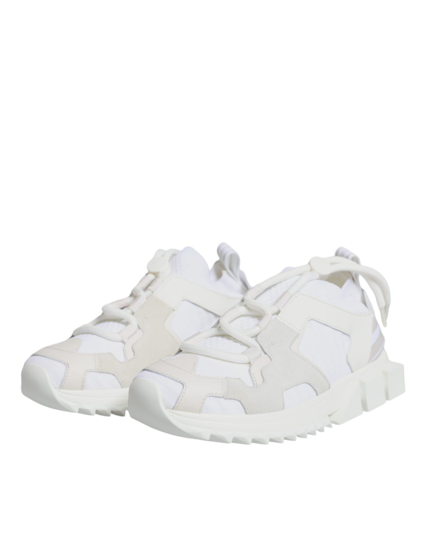 Dolce & Gabbana White Mesh Sorrento Trekking Sneakers Shoes