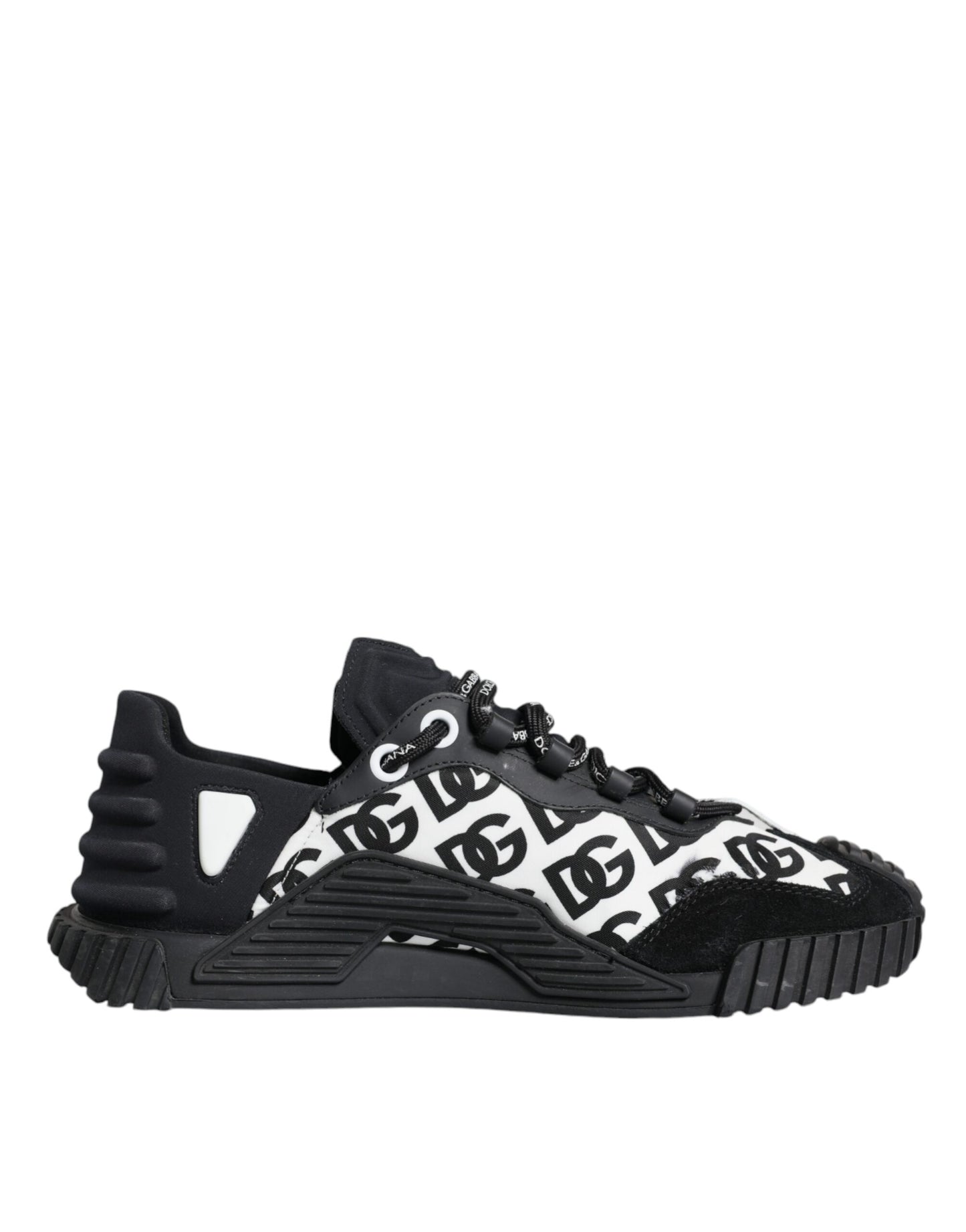 Dolce & Gabbana Black Logo Lace Up Low Top NS1 Sneakers Shoes