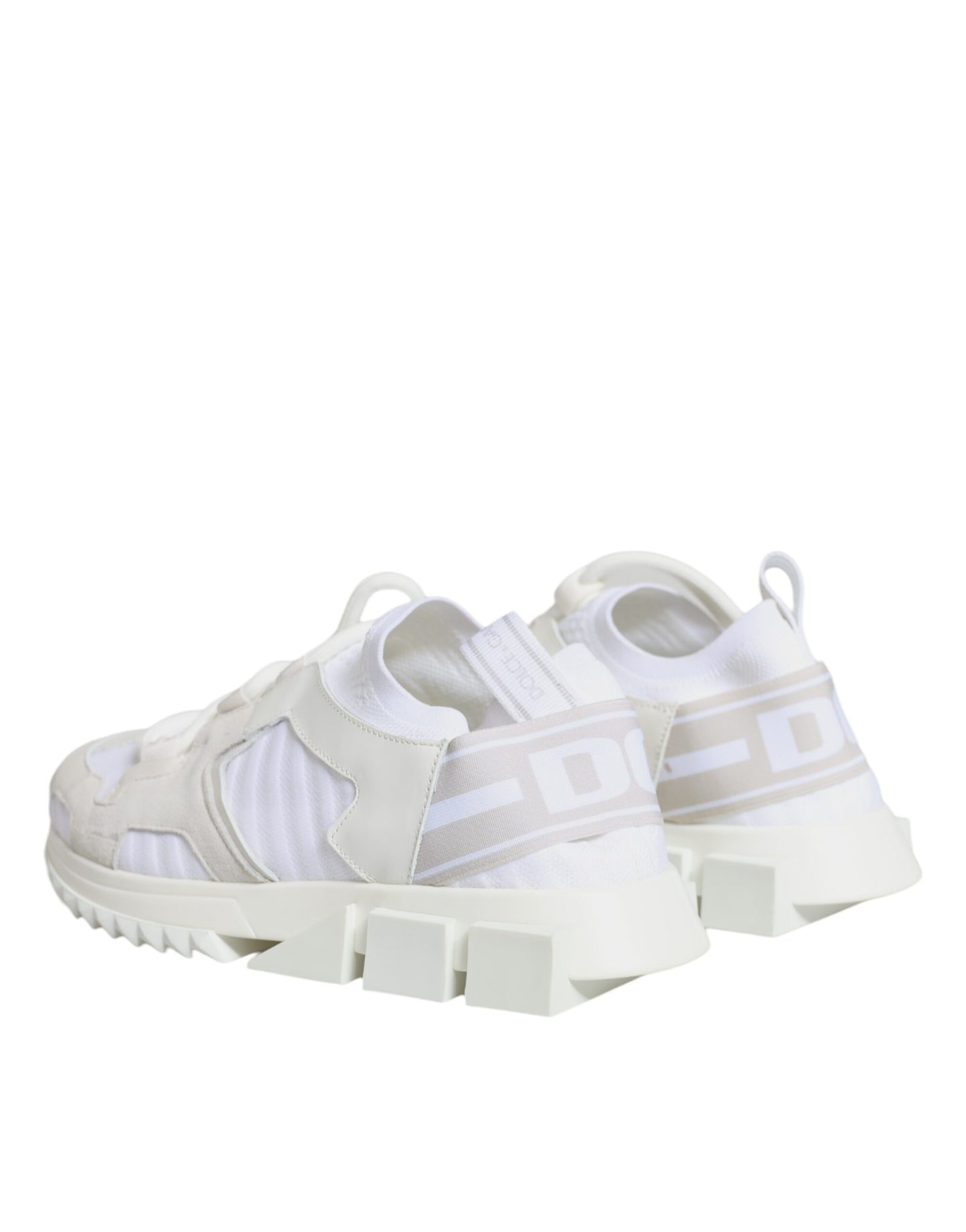 Dolce & Gabbana White Mesh Sorrento Trekking Sneakers Shoes