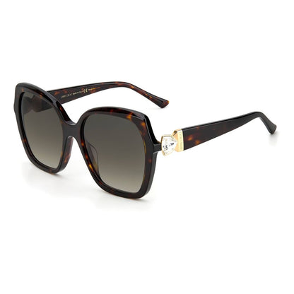 Jimmy Choo Brown Haircalf Sunglasses