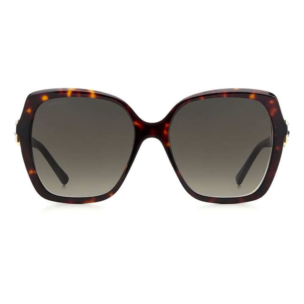 Jimmy Choo Brown Haircalf Sunglasses