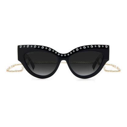 Jimmy Choo Black Haircalf Sunglasses