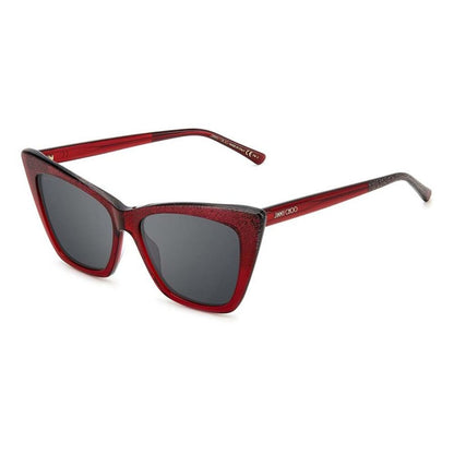 Jimmy Choo Red Haircalf Sunglasses