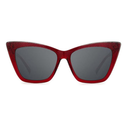 Jimmy Choo Red Haircalf Sunglasses