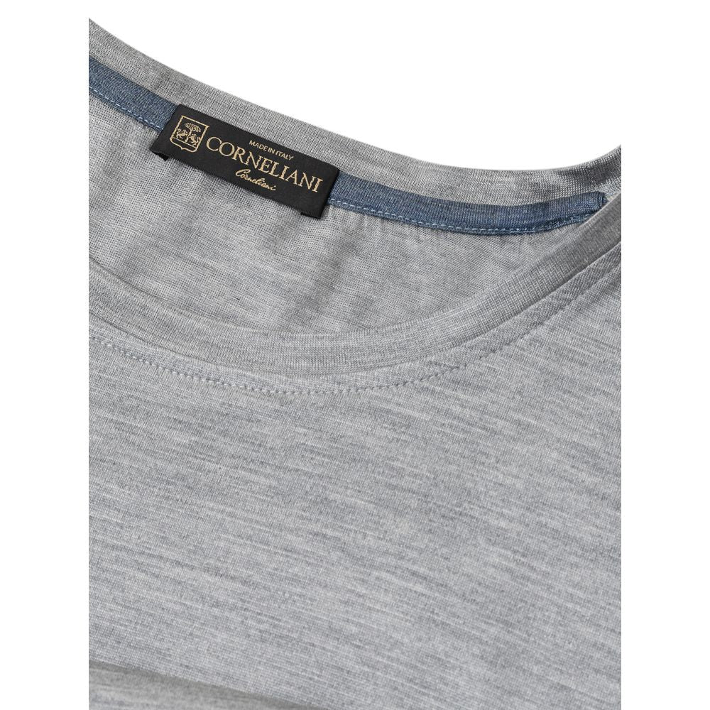 Corneliani Gray Silk T-Shirt