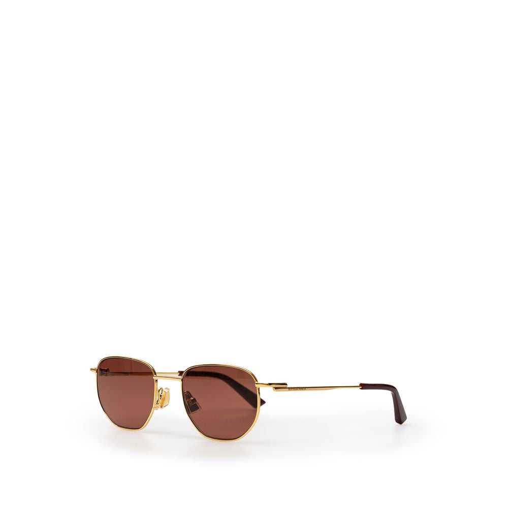 Bottega Veneta Gold Metal Sunglasses