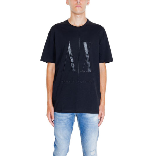 Armani Exchange Black Cotton T-Shirt