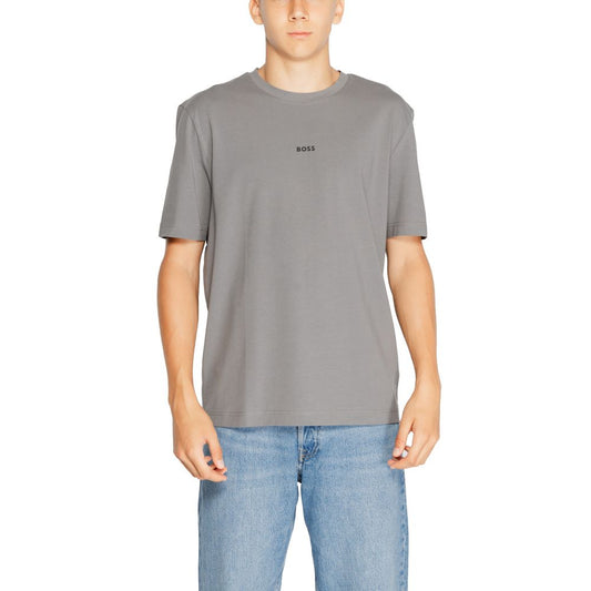 Hugo Boss Gray Cotton T-Shirt