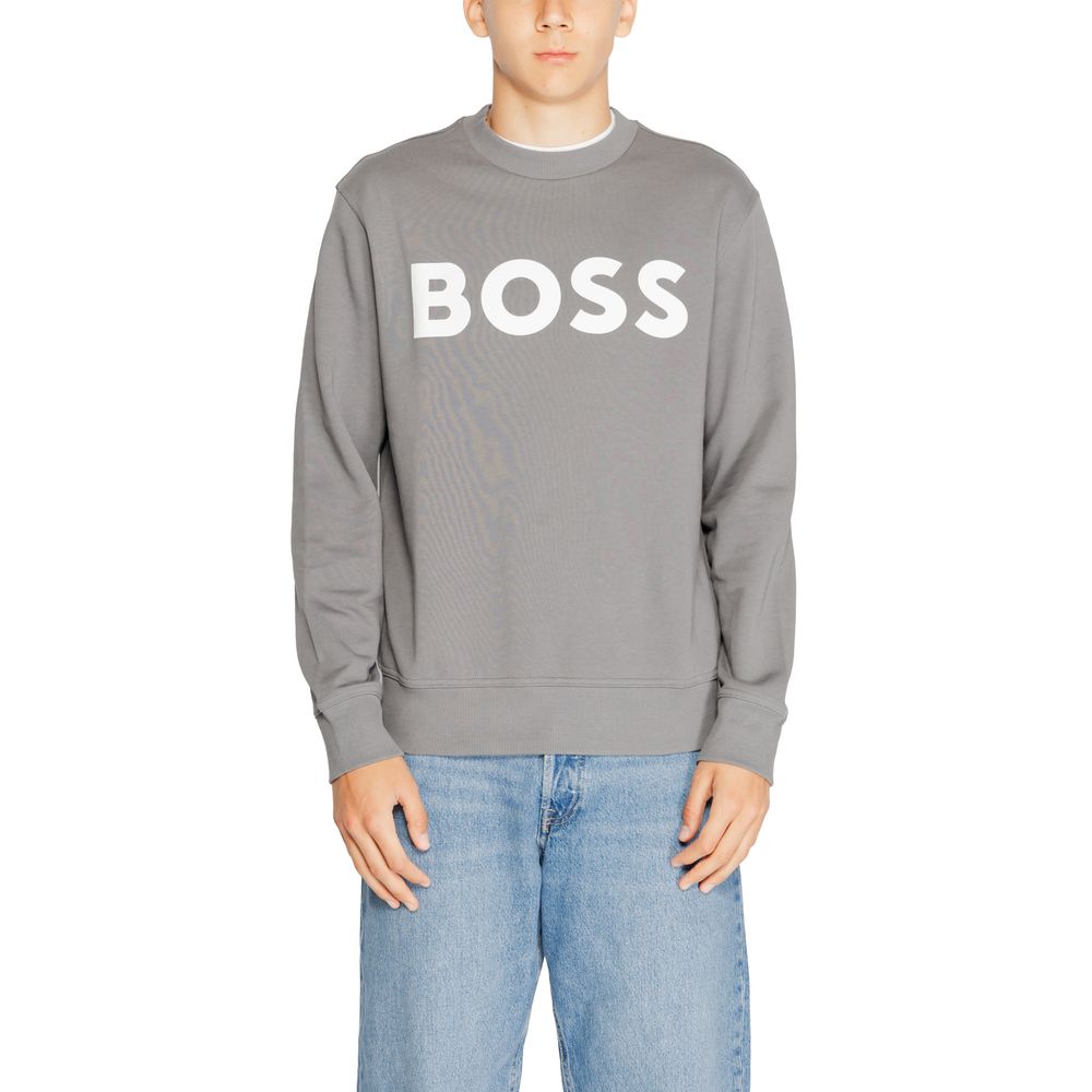 Hugo Boss Gray Cotton Sweater