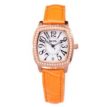 Folli Follie Orange Leather Watch