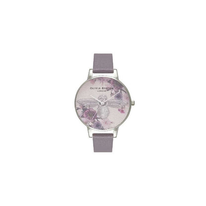 Olivia Burton Gray Synthetic Leather Watch