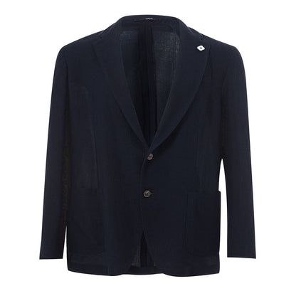 Lardini Blue Cotton Jacket