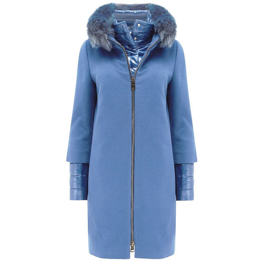 Herno Light Blue Cashmere Jackets & Coat