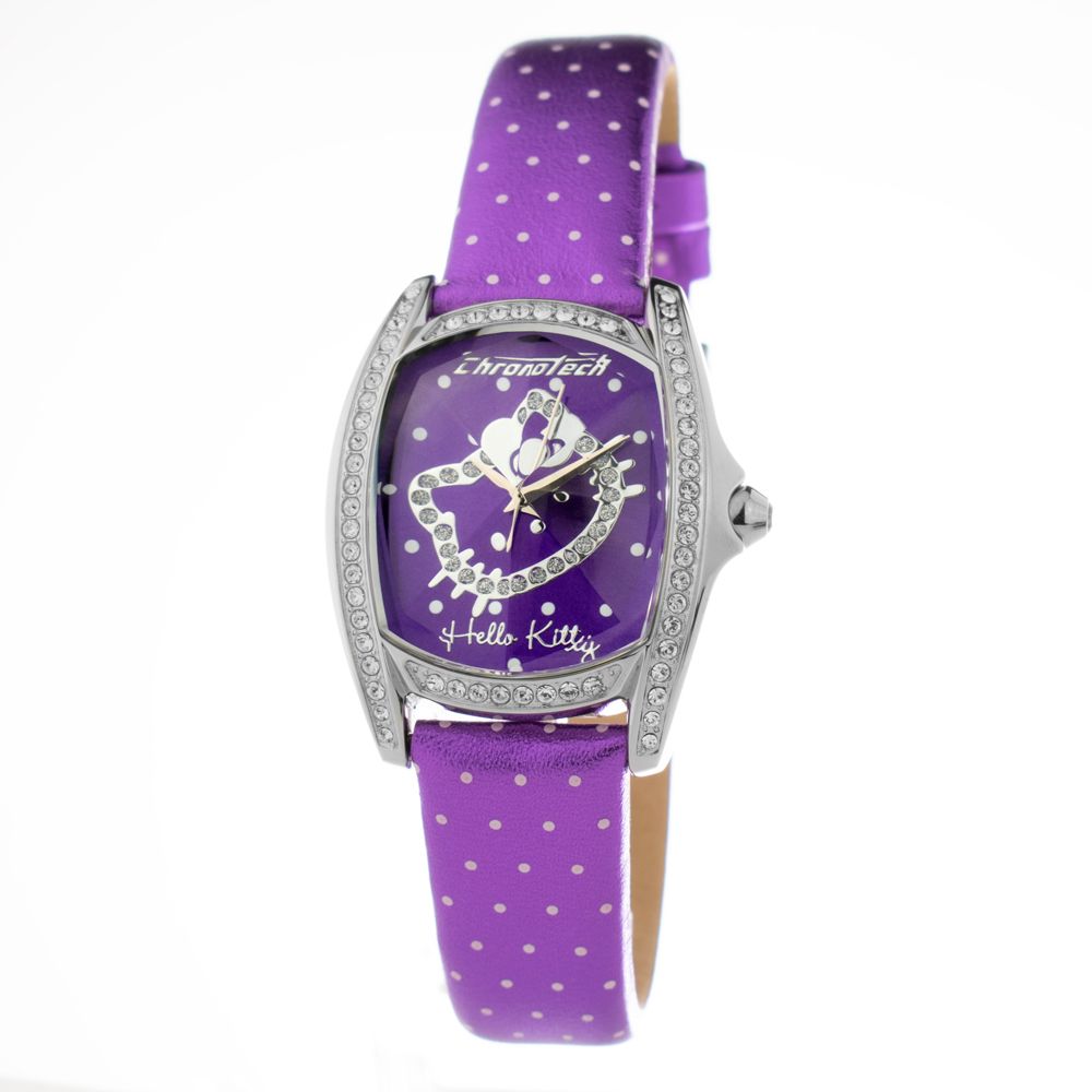 Chronotech Purple Leather Watch