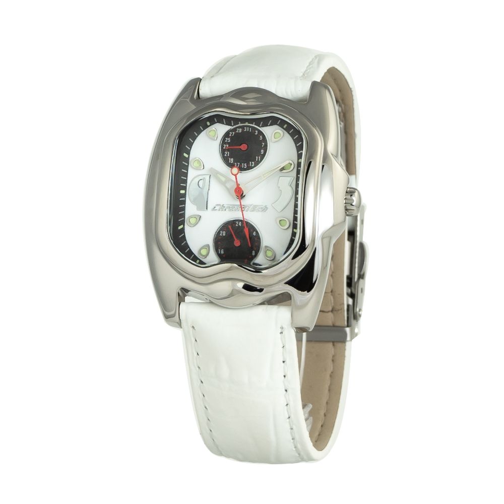 Chronotech White Leather Watch