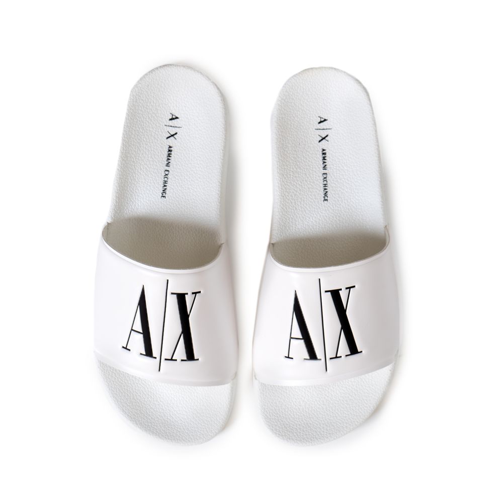 Armani Exchange White Polyethylene Sandal