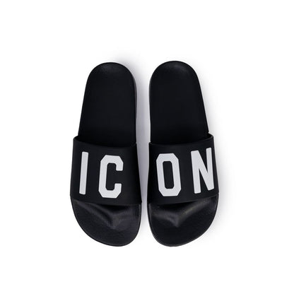 Icon Black Rubber Sandal