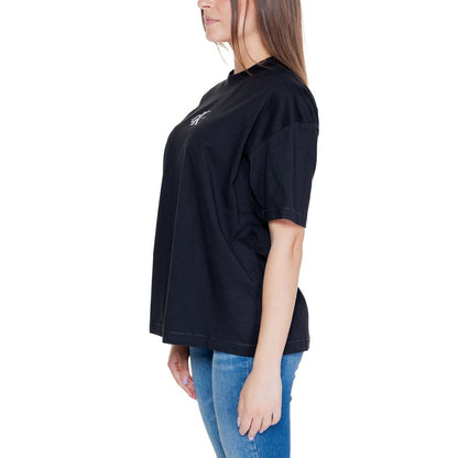 Calvin Klein Jeans Black Cotton Tops & T-Shirt