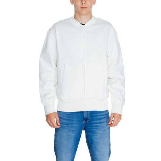 Calvin Klein Jeans White Recycled Cotton Sweater