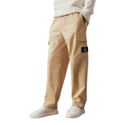 Calvin Klein Jeans Beige Recycled Cotton Jeans & Pant