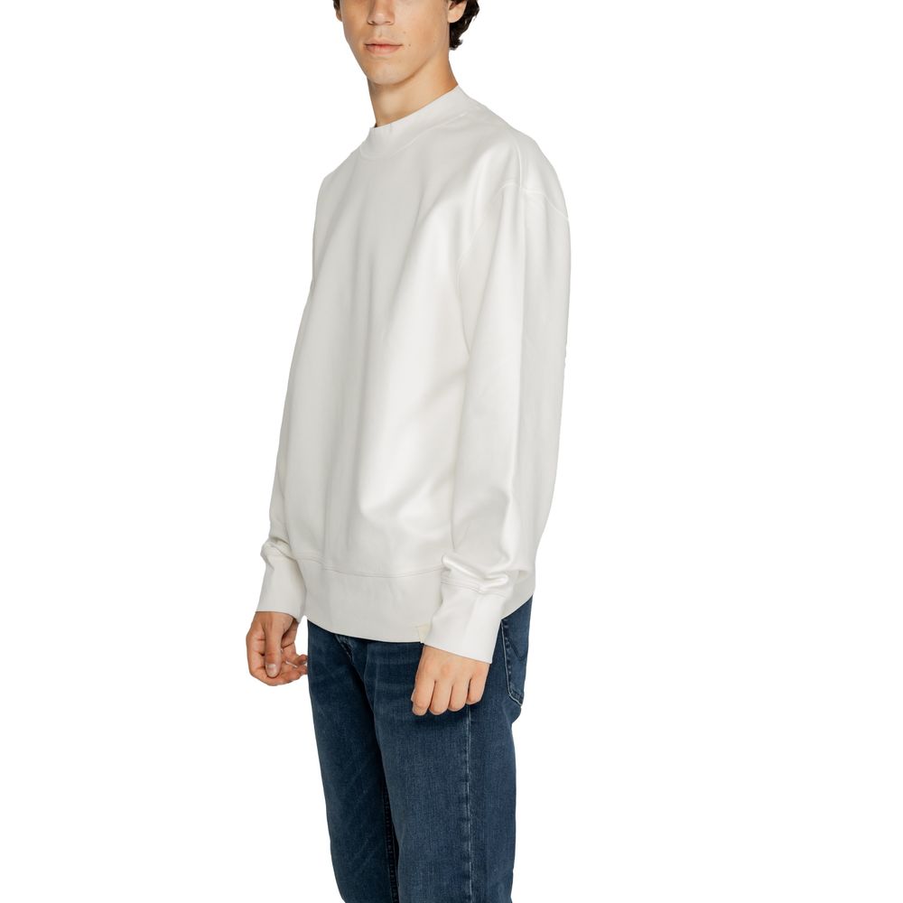 Calvin Klein Jeans White Recycled Cotton Sweater